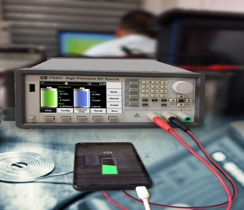 艾德克斯IT6400电池模拟器在手机电池行业的测试实例